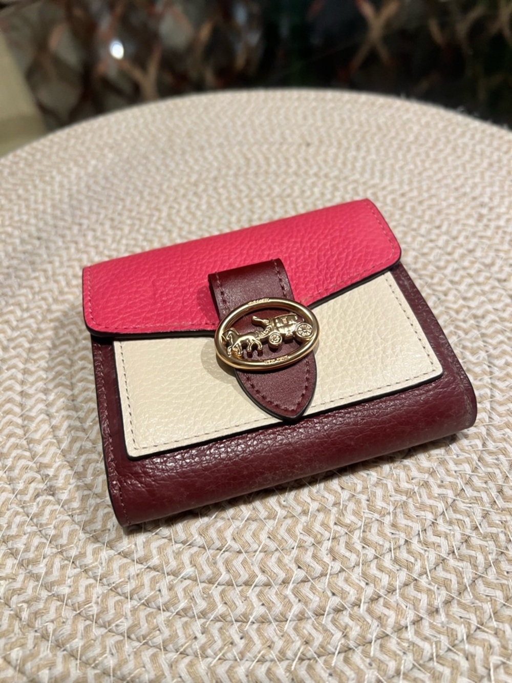 Coach Georgie Small Wallet In Colorblock - Picture 2 of 11